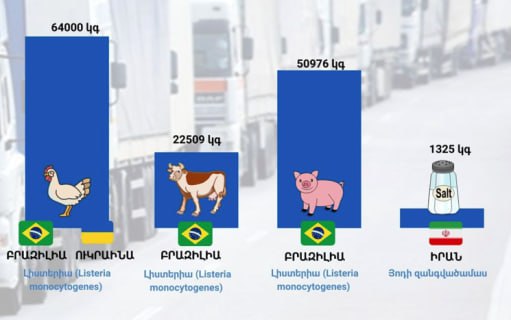 Սահմանային վերահսկողության արդյունքում արգելվել է ՀՀ ներմուծել մեծ քանակությամբ …